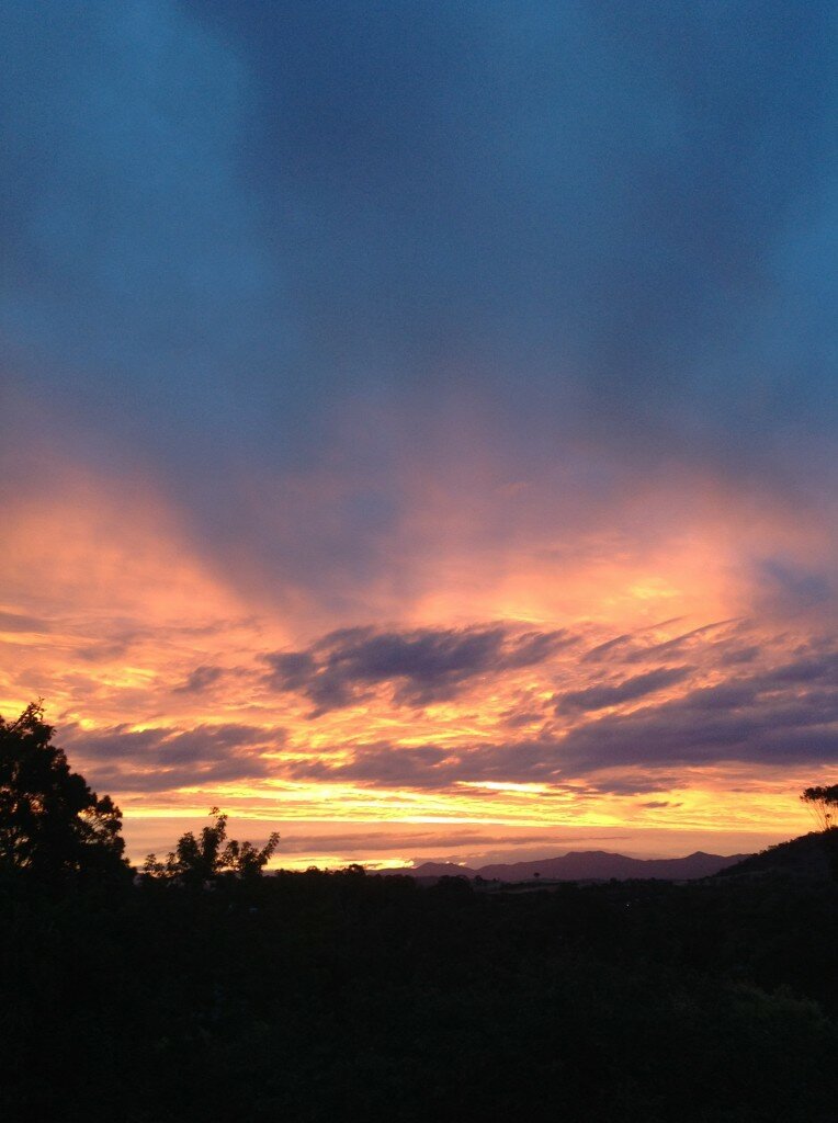 Sunset from our house in Canberra <3