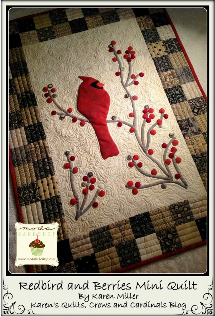 Image used with permission by Karen's Quilts, Crows and Cardinals